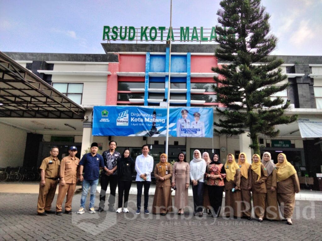 Komisi C DPRD Kota Malang pose bersama usai sidak di RSUD, Senin 28 April 2025.