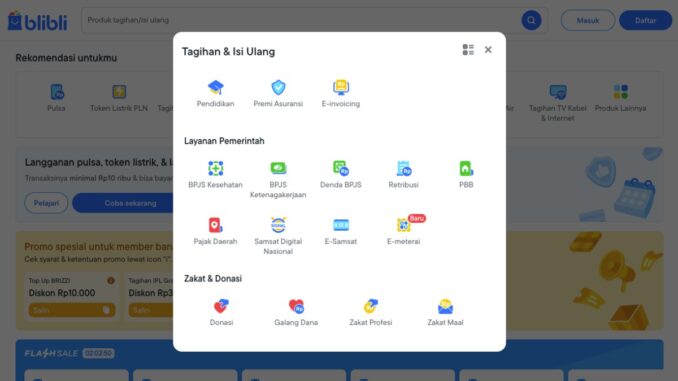 Jual-Pulsa-Online-Paket-Data-Internet-Token-Listrik-PLN-Blibli-com-05-01-2025_09_58_PM 7 Kelebihan Bayar E-Retribusi Termurah Secara Online