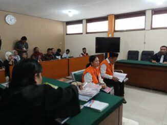 Sidang beragendakan pembacaan Eksepsi digelar di ruang sidang Garuda PN Kota Malang, Rabu (07/05/2025) siang