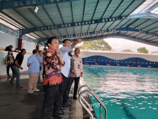 Jelang Porprov IX Jatim, Wali Kota Wahyu Hidayat bersama Wakil Walikota Ali Muthohirin meninjau Stadion Gajayana dan Pastikan Kesiapan Venue, salah satunya kolam renang, Kamis (15/05/2025).