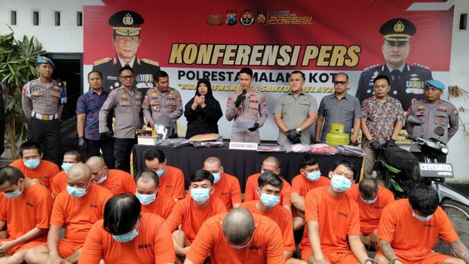 WhatsApp Image 2025-05-16 at 17.18.23 Hasil Operasi Pekat Semeru 2025, Polresta Malang Kota Amankan 36 Tersangka dari 24 Kasus Kriminal, Jumat (16/05/2025).