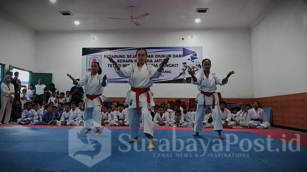 Turnamen Karate Piala Dandim 0833 yang dibuka oleh Wali Kota Malang, Wahyu Hidayat, Sabtu (31/05/2025).
