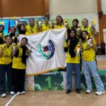 Tim Voli Putri UIBU menyumbang medali emas usai menaklukkan tim Unesa dalam ajang Pomprov III Jatim, Rabu 4 Juni 2025. (Dok. UIBU).