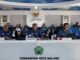 Wali Kota Malang, Wahyu Hidayat saat menghadiri rilis Statistik (RBS) yang dilaksanakan secara hibrida dari Ruang Ngalam Command Center (NCC) Balai Kota Malang, Senin 3 Juni 2025. (Sumber Prokompim).