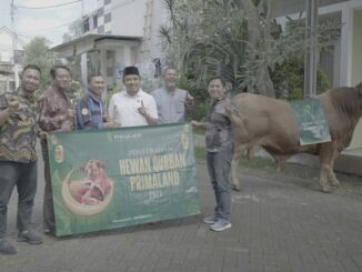 Bersama Primaland, Legislator Rendra Masdrajad Safaat menyerahkan 21 hewan kurban untuk masyarakat Kota Malang. (istimewa).