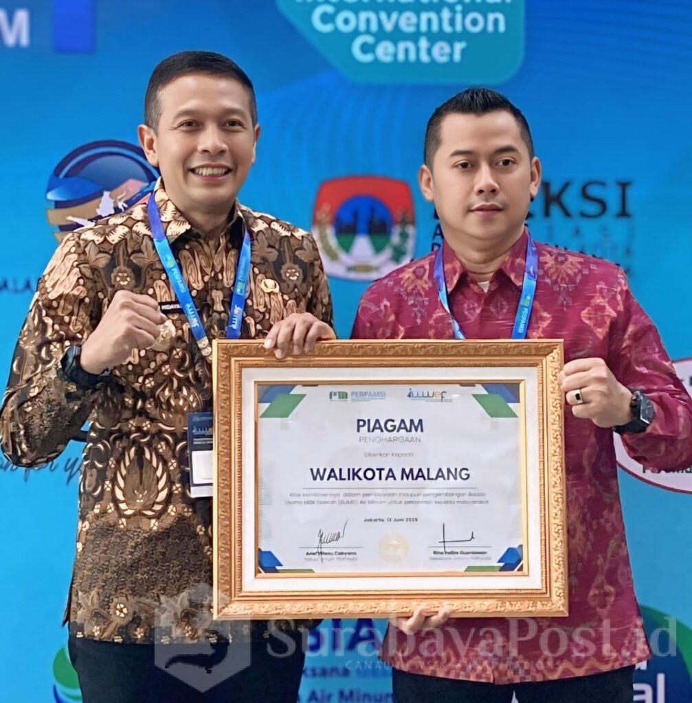 Sukses Kembangkan BUMD, Wali Kota Malang Raih Penghargaan Nasional Pertama di IWWEF 2025, Kamis 12 Juni 2025. (Dok. Tugu Tirta).