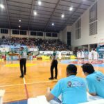 Tonton Laga Basket, Wali Kota Malang Harapkan Penonton Terus Penuh di Porprov IX Jatim 2025, Minggu (15/06/2025) malam.