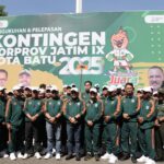 Wali Kota Batu Nurochman Lepas 724 Kontingen Porprov Jatim IX, Target Masuk 10 Besar, Rabu (18/06/2025).