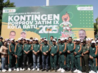 Wali Kota Batu Nurochman Lepas 724 Kontingen Porprov Jatim IX, Target Masuk 10 Besar, Rabu (18/06/2025).