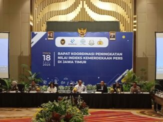 Rakor Peningkatan nilai Indeks Kemerdekaan Pers Jawa Timur .(Ist)