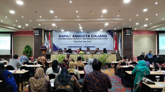 WhatsApp Image 2025-06-21 at 19.20.51 Peradi Malang Raya Gelar Rapat Anggota Cabang untuk Menyongsong Munas Peradi 2025, Sabtu (21/06/2025).