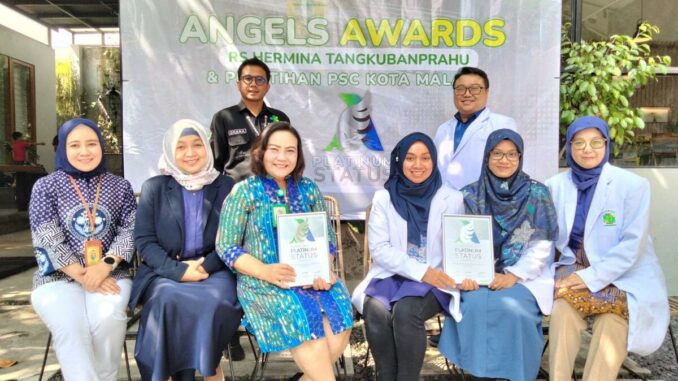 WhatsApp Image 2025-06-23 at 12.11.55 RS Hermina Tangkubanprahu Malang Raih Penghargaan Angels Award Kategori Platinum, Senin (23/06/2025).