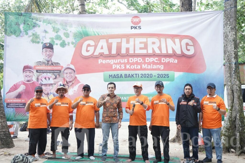 DPD PKS Kota Malang menggelar Gathering Pengurus DPD, DPC dan DPRa di Pantai Kondang Merak, Kabupaten Malang, Jawa Timur, Minggu 22 Juni 2025. (istimewa).