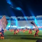 Pertunjukan kolosal bertajuk Malang Mbois, Malang Berkelas dalam Opening Ceremony Porprov IX Jawa Timur 2025. (ist).