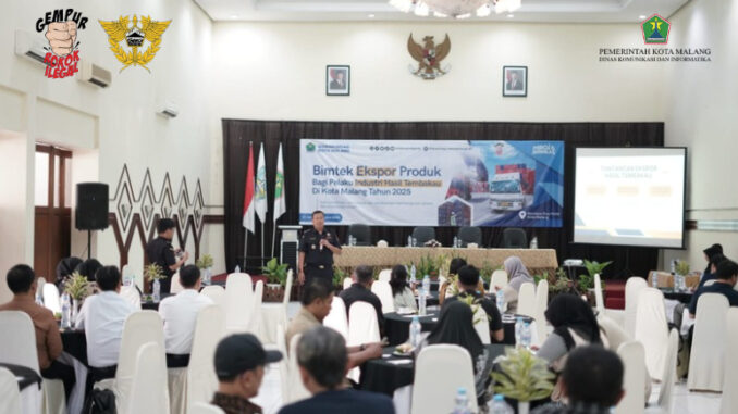Dorong ekspor produk tembakau, Pemkot Malang melalui Diskopinfag menggelar Bimtek bagi pelaku IHT, Kamis 31 Juli 2025. (Sumber Diskominfo). Dorong ekspor produk tembakau, Pemkot Malang melalui Diskopinfag menggelar Bimtek bagi pelaku IHT, Kamis 31 Juli 2025. (Sumber Diskominfo).
