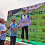 Farid Radvan, atlet Cabor atletik raih emas di Porprov Jatim IX, Wali Kota Malang berikan bonus Rp 10 Juta, Kamis (3/7/2025).