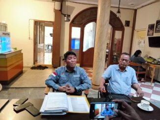 Vandy Satrio Raharjo saat memberikan klarifikasi atas tudingan Ronny terkait aset milik Kliennya