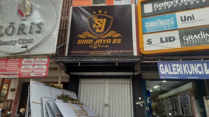 Toko Miras yang Dipromosikan King Abdi Ditindak Pemkot Malang, Kamis 17 Juli 2025.