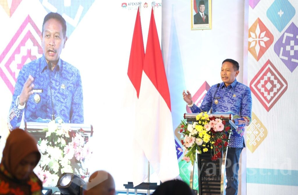 Wali Kota Malang, Wahyu Hidayat memberikan sambutan usai terpilih sebagai Ketua Komwil IV Apeksi. (Sumber Prokompim).