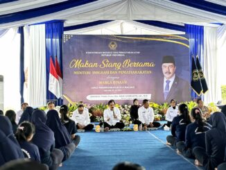 Momen Hangat Menteri Imigrasi dan Pemasyarakatan, Jendral Pol (Purn). Drs Agus Andrianto, SH, MH, Makan Siang Bersama Warga Binaan LPP Malang, Jawa Timur, Selasa 29 Juli 2025. (ist).