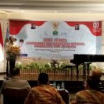 Wali Kota Malang, Wahyu Hidayat saat memberikan sambutan dalam forum Forkopimda Plus Kota Malang yang digelar di Shalimar Boutique Hotel, Rabu (6/8/2025).