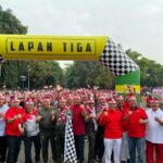 Ustadz Rokhmad, Anggota DPRD Kota Malang Hadiri Olahraga Bersama HUT RI Ke-80 di Lapangan Rampal, Rabu 13 Agustus 2025. (ist).