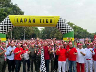 Ustadz Rokhmad, Anggota DPRD Kota Malang Hadiri Olahraga Bersama HUT RI Ke-80 di Lapangan Rampal, Rabu 13 Agustus 2025. (ist).