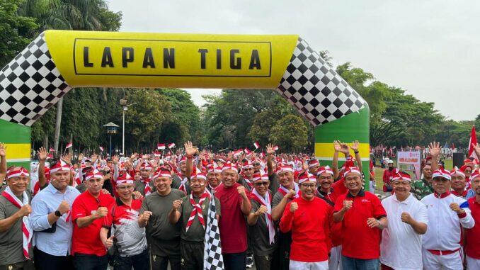 Ustadz Rokhmad, Anggota DPRD Kota Malang Hadiri Olahraga Bersama HUT RI Ke-80 di Lapangan Rampal, Rabu 13 Agustus 2025. (ist).