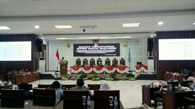 PARIPURNA: DPRD Kota Malang Sahkan Ranperda BPR, Dorong Penguatan Ekonomi Lokal dan UMKM, Kamis (14/8/2025).