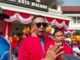 Wali Kota Malang, Wahyu Hidayat didampingi Wakil Walikota Ali Muthohirin saat memberikan keterangan disela Pesta rakyat semarak HUT RI ke 80. (ist).