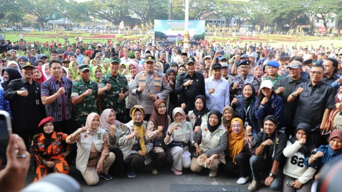 Wali Kota Malang Pimpin Apel Deklarasi Sinergi Ngalam Mbois Guyub Damai untuk Jaga Kondusivitas Kota, Kamis 4 September 2025. (ist).