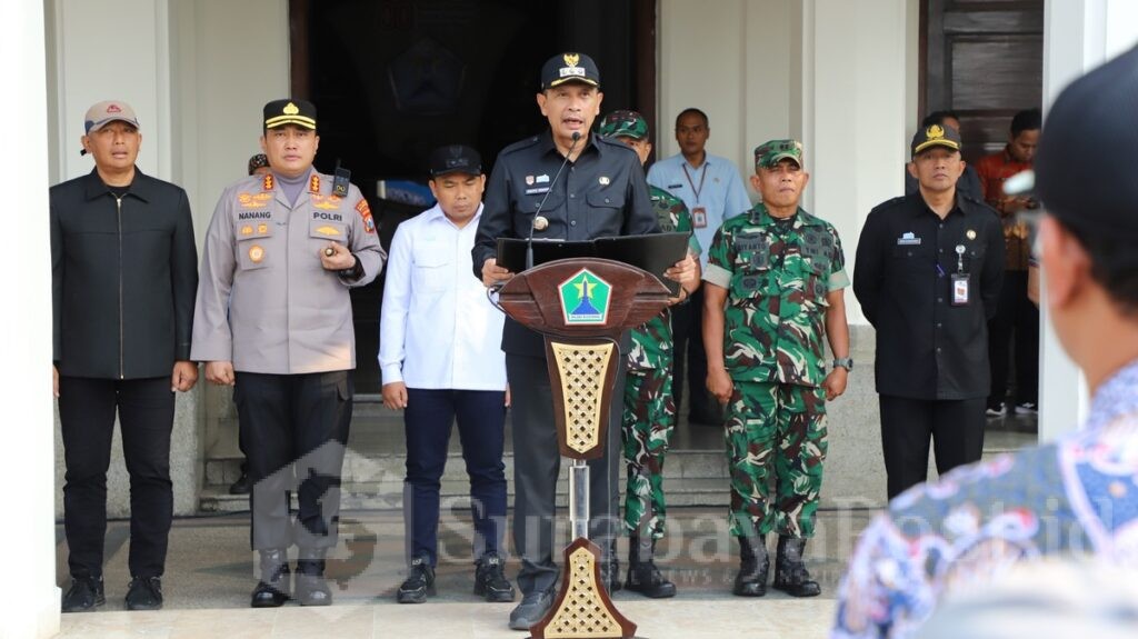 Wali Kota Wahyu Hidayat saat memberikan sambutan