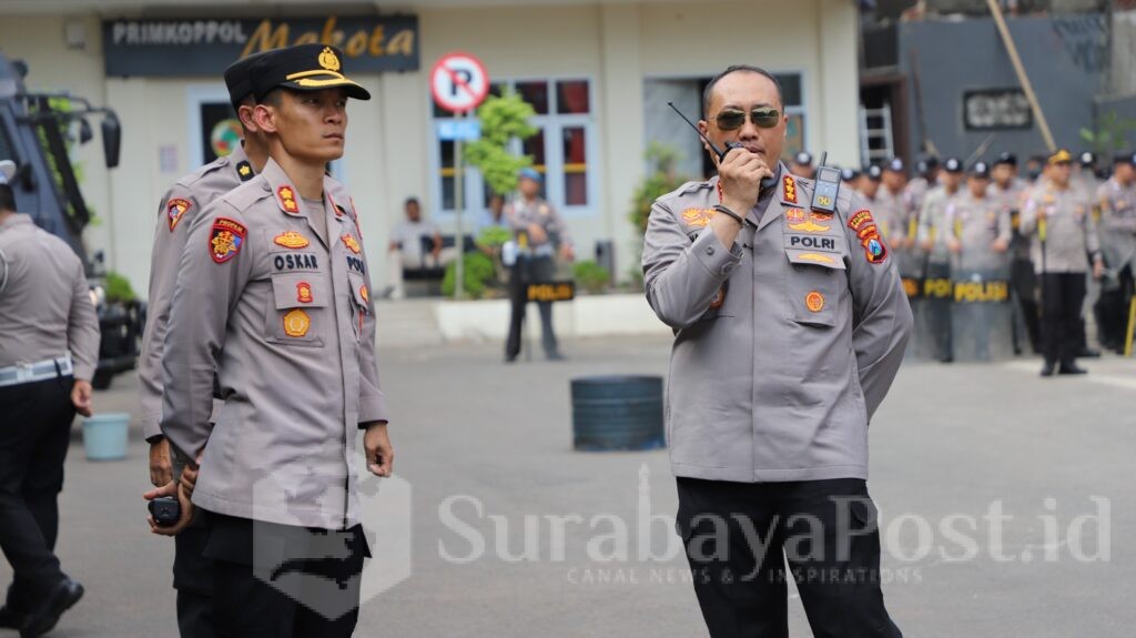 Kapolresta Malang Kota, Kombes Pol Nanang Haryono SH, SIK, MSi memimpin jalannya Simulasi.