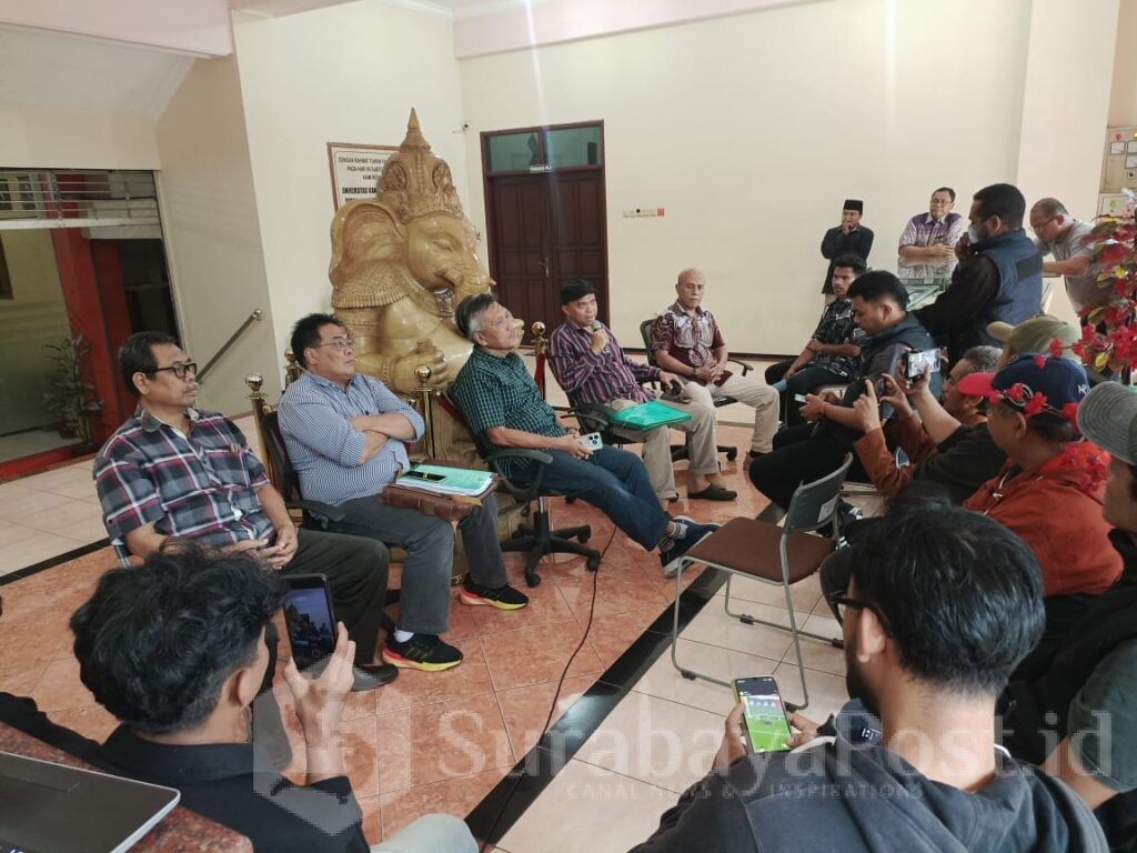 Suasana konfrensi pers yang digelar di Loby Unikama