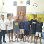 Lima pelaku pencurian dengan kekerasan yang berhasil diamankan unit Reskrim Polsek Kedungkandang. (istimewa).