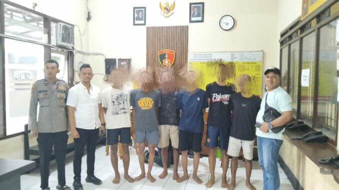 Lima pelaku pencurian dengan kekerasan yang berhasil diamankan unit Reskrim Polsek Kedungkandang. (istimewa).