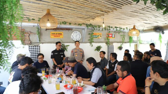 Polresta Malang Kota Gandeng Awak Media Jadi Garda Terdepan Jaga Kondusivitas Kota Malang, Selasa (23/9/2025).