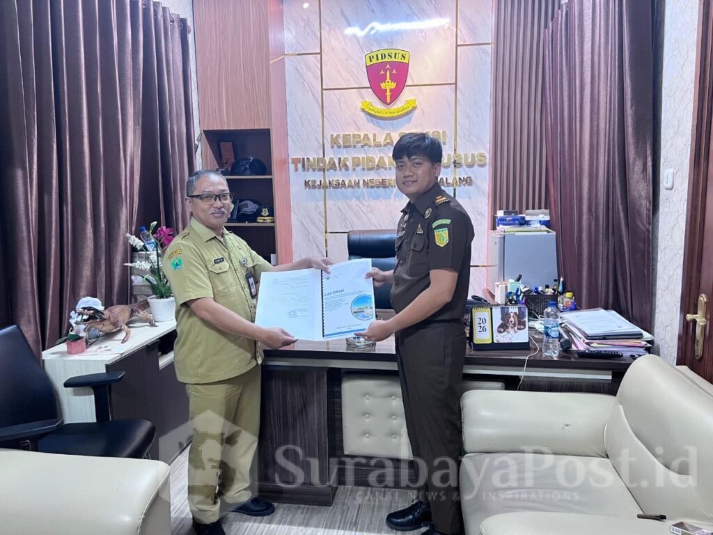 Kejari Kota Malang menerima LHA-IK terkait kasus dugaan korupsi pemanfaatan aset Pemkot Malang yang terletak di Jl. Raya Dieng Nomor 18, Kelurahan Gadingkasri, Kecamatan Klojen. (ist).