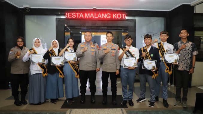 Polresta Malang Kota Berhasil Cetak Pelajar Duta Kamtibmas Berprestasi, Juara II Tingkat Provinsi. (istimewa).