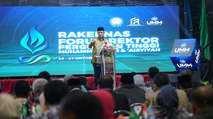 Ratusan Rektor PTMA Rakernas di UMM untuk Wujudkan Pendidikan Berkualitas bagi Indonesia Maju, Kamis 16 Oktober 2025. (ist).