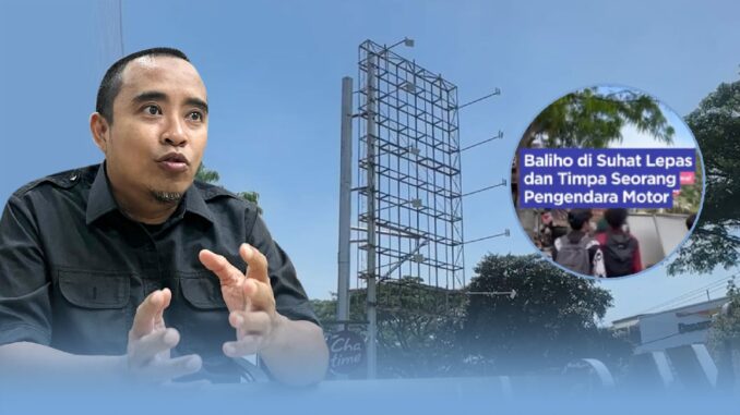 Rendra Masdrajad Safaat, Anggota Dewan Kota Malang Berikan Santunan kepada Korban Tertimpa Baliho di Jalan Sukarno Hatta. (istimewa).