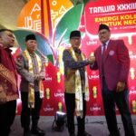 Kapolri Jenderal Polisi Drs. Listyo Sigit Prabowo, M.Si dan Menteri Desa, PDTT RI, Yandri Susanto, S.Pt, M.Pd., hadir dalam penutupan Tanwir XXXIII IMM di UMM, Jumat 31 Oktober 2025. (Foto: Humas UMM).