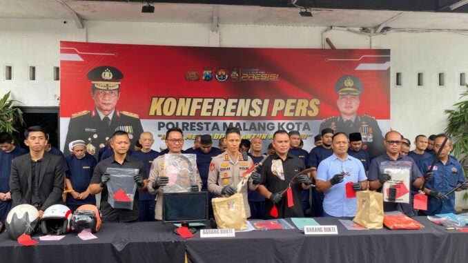 Polresta Malang Kota Ungkap 51 Tersangka dalam Ops Sikat Semeru 2025: Kejahatan Jalanan Berhasil Ditekan, Selasa (11/11/2025).