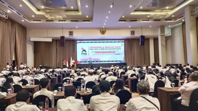 PSI Malang Raya Perkuat Pondasi Partai untuk Kemenangan Pemilu 2029, Minggu (16/11/2025).