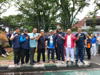 Ustadz Rokhmad, Anggota Dewan Kota Malang Apresiasi Senam Sehat dan Silaturrahmi di CFD Milad Muhammadiyah ke 113, Minggu (23/11/2025).