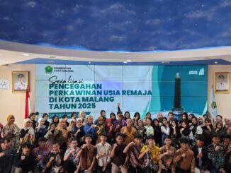 LPA Kota Malang bekerjasama dengan Disporapar Kota Malang menggelar Sosialisasi Pencegahan Perkawinan Usia Remaja, Sabtu 29 November 2025. (ist).