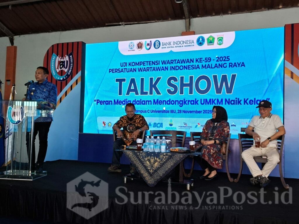 Wali Kota Malang, Wahyu Hidayat Resmi Membuka UKW Angkatan 59 yang Digelar PWI Malang, Jumat 28 November 2025. (ist).