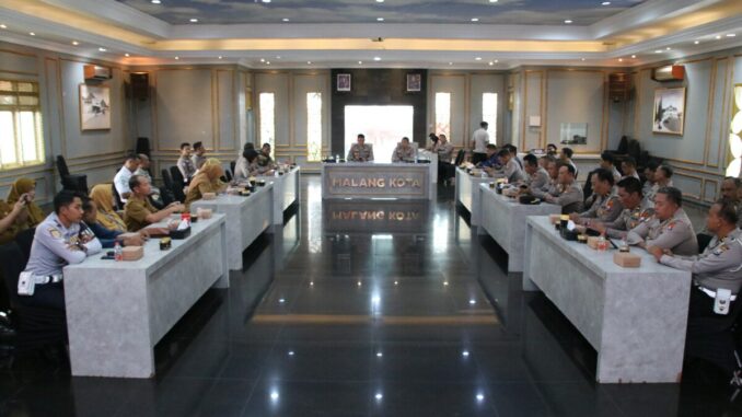 Polresta Malang Kota Gelar Rakor Perkuat Kesiapsiagaan Tanggap Bencana di Kota Malang. (ist).