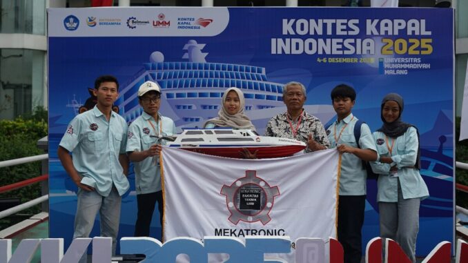 UMM kembali menorehkan prestasi membanggakan di tingkat nasional melalui Tim Mekatronik dalam ajang KKI pada 04-06 Desember lalu. (Sumber Humas UMM).