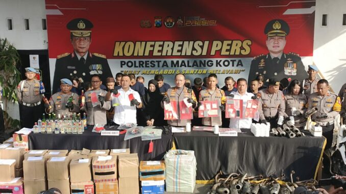 Polresta Malang Kota Ungkap Ribuan Kasus, Kriminalitas Turun Drastis di 2025.